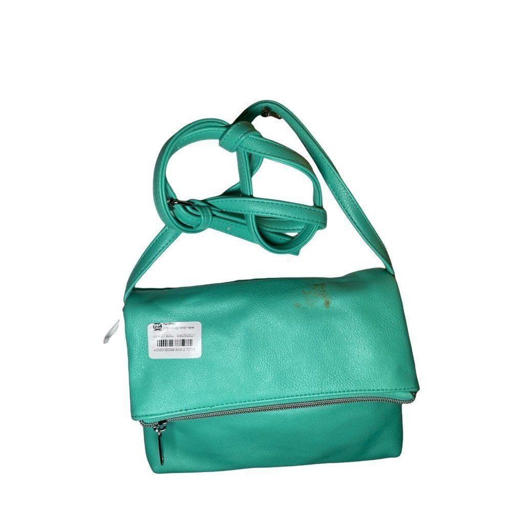 Wild Fable Womens Teal Inner Pocket Leather Crossbody Handbag One Size